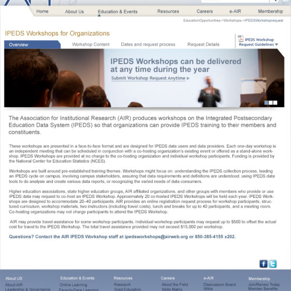 Institution Research Website