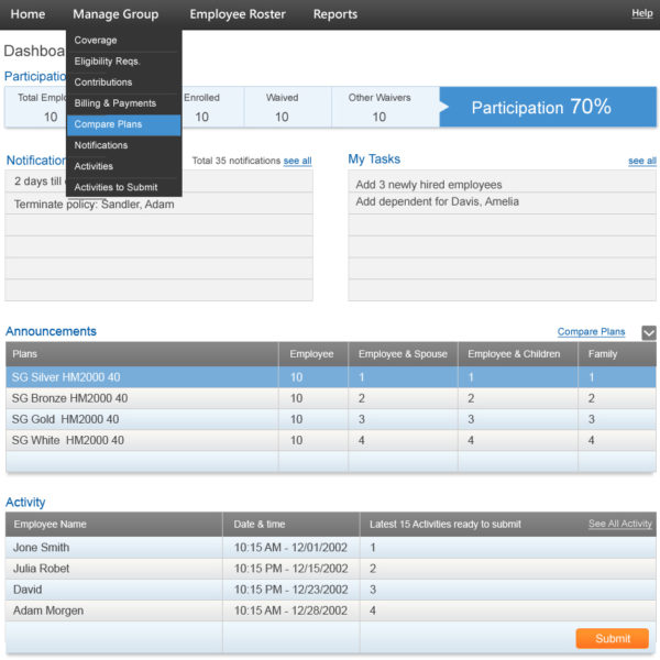 Health Insurance Desktop Application
